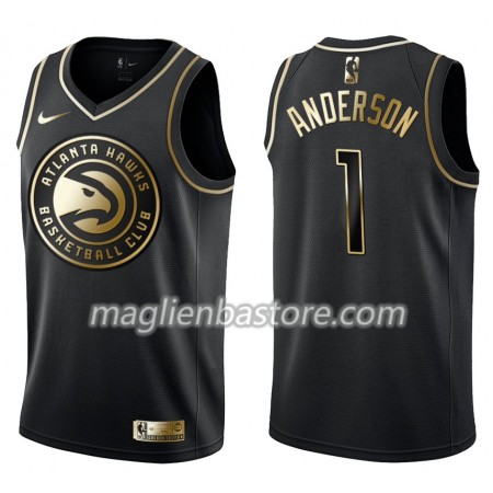 Maglia NBA Atlanta Hawks Justin Anderson 1 Nike Nero Golden Edition Swingman - Uomo